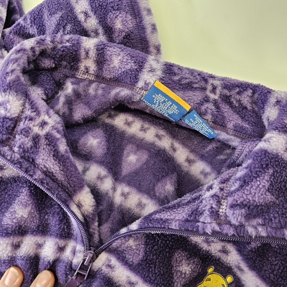 Disney Vintage 2X Pooh Jerry Leigh Purple Zip Winter Winnie The Pooh Pullover - Picture 11 of 16
